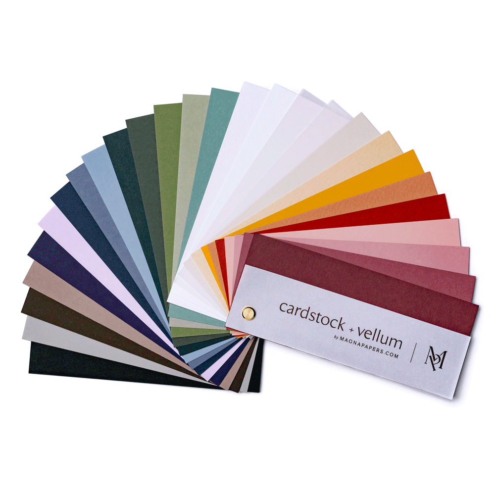 Coloured cardstock with matching envelopes
